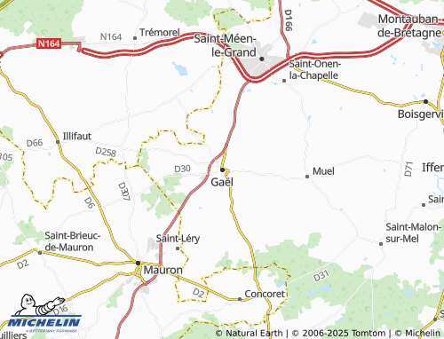 MICHELIN Gaël map - ViaMichelin