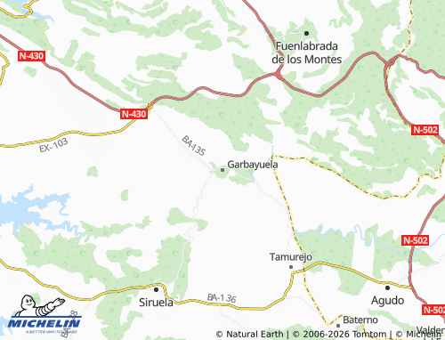 Kaart MICHELIN Garbayuela - ViaMichelin