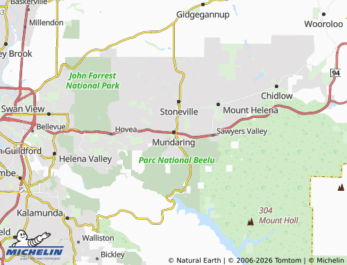 Mapa MICHELIN Mundaring - ViaMichelin