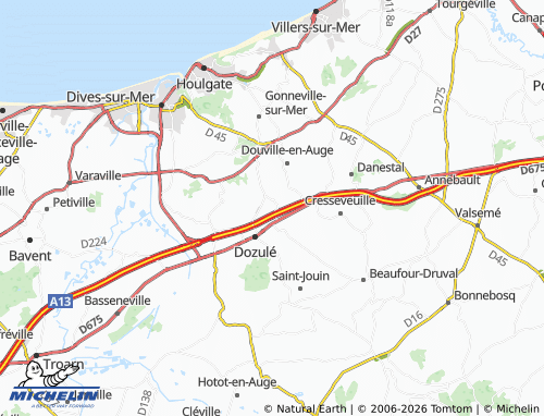 MICHELIN Angerville map - ViaMichelin