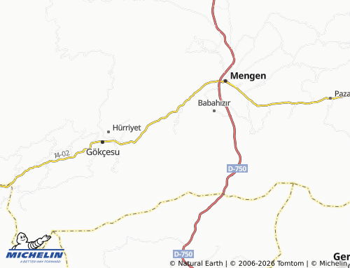 MICHELIN Ağalar map - ViaMichelin