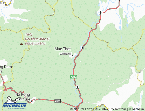MICHELIN Mae Thot map - ViaMichelin