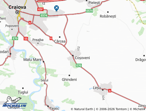 MICHELIN-Landkarte Coșoveni - ViaMichelin
