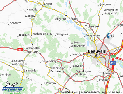 MICHELIN Saint-Germain-la-Poterie map - ViaMichelin