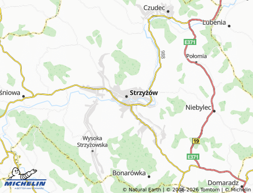 MICHELIN Strzyżów map - ViaMichelin