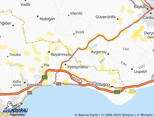Mapa MICHELIN Dasaki Achnas - ViaMichelin