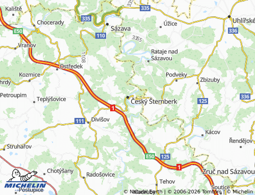 Mappa MICHELIN Český Šternberk - ViaMichelin