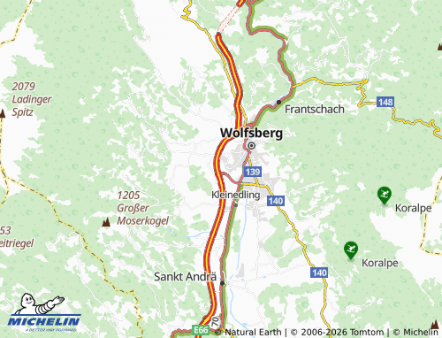 MICHELIN Sankt Thomas map - ViaMichelin