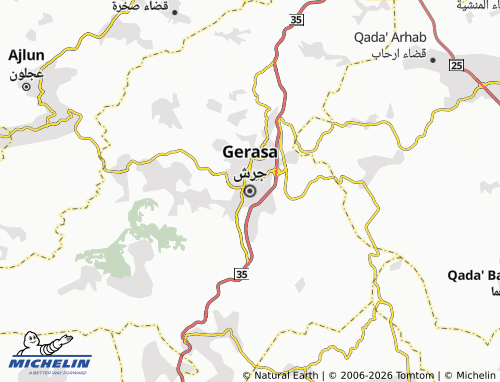 MICHELIN Jarash map - ViaMichelin