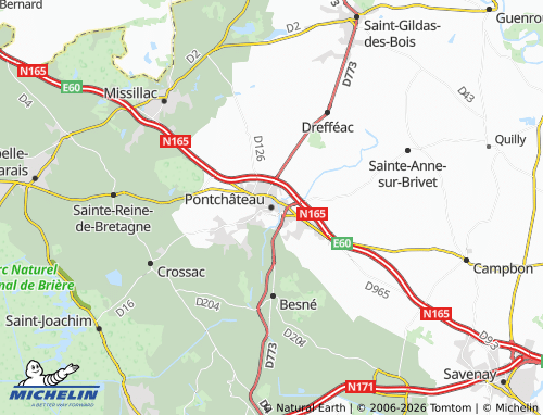 MICHELIN Pontchâteau map - ViaMichelin