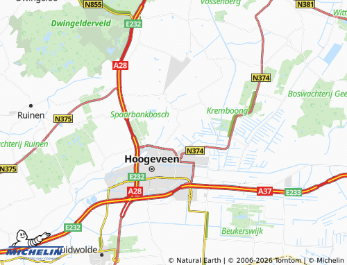 Carte MICHELIN Stuifzand - ViaMichelin