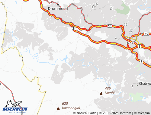MICHELIN Kontinga map - ViaMichelin