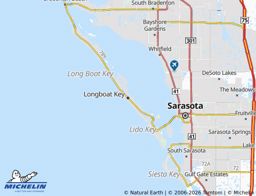 Mappa MICHELIN Longboat Key - ViaMichelin
