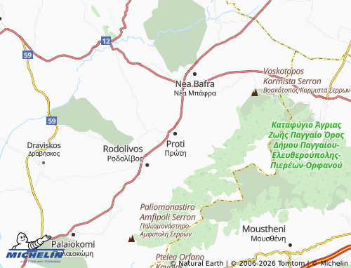 Mapa MICHELIN Proti - ViaMichelin