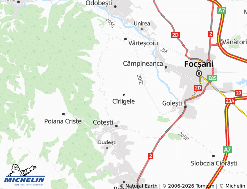 Mappa MICHELIN Cîrligele - ViaMichelin