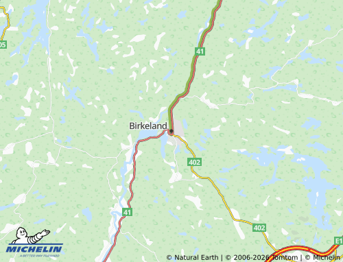 MICHELIN Birkeland map - ViaMichelin