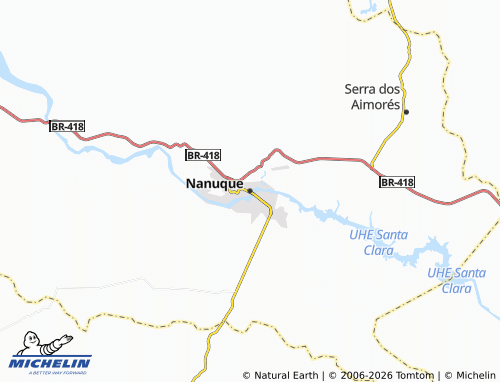 MICHELIN Nanuque map - ViaMichelin