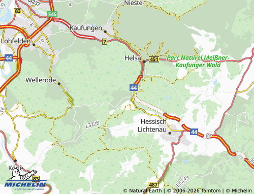 MICHELIN Eschenstruth map - ViaMichelin