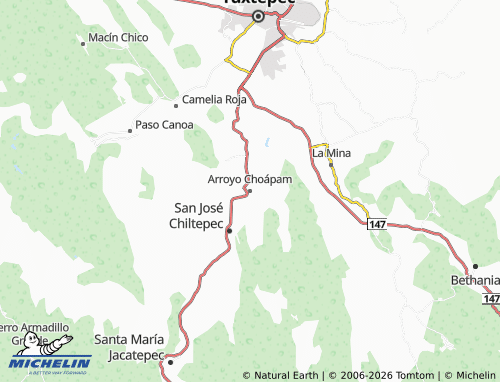 MICHELIN Arroyo Choápam map - ViaMichelin