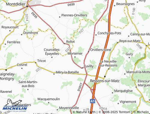 MICHELIN Mortemer map - ViaMichelin