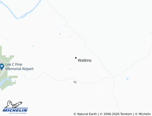 Mapa MICHELIN Watkins - ViaMichelin