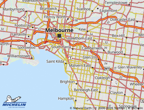 Mapa MICHELIN Prahran - ViaMichelin
