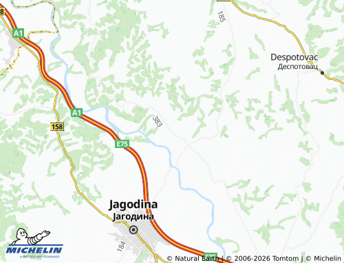 Mapa MICHELIN Mali Popović - ViaMichelin