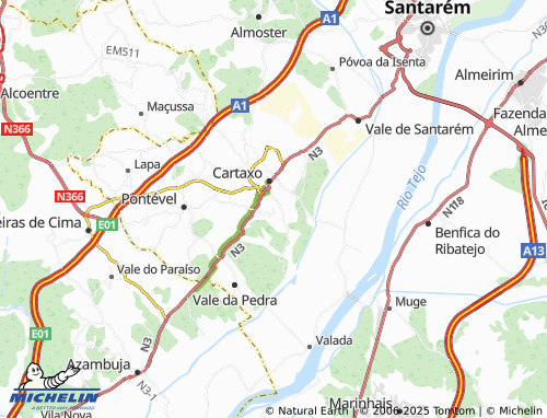 MICHELIN Casas do Freitas map - ViaMichelin