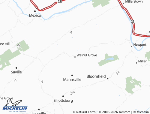 Mappa MICHELIN Walnut Grove - ViaMichelin