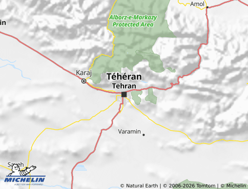 Kaart MICHELIN Tehran - ViaMichelin