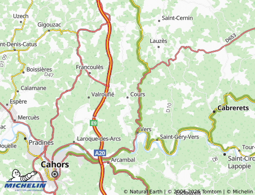 MICHELIN Cours map - ViaMichelin