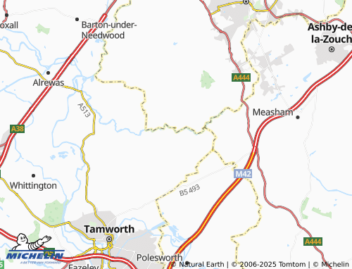 Mapa MICHELIN Clifton Campville - ViaMichelin