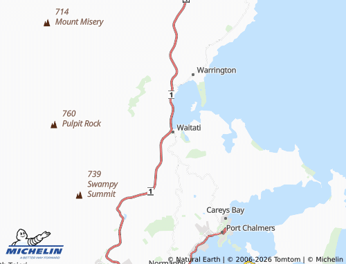 Mapa MICHELIN Waitati - ViaMichelin