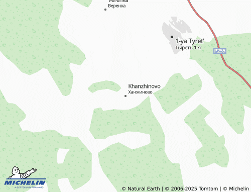 MICHELIN Khanzhinovo map - ViaMichelin