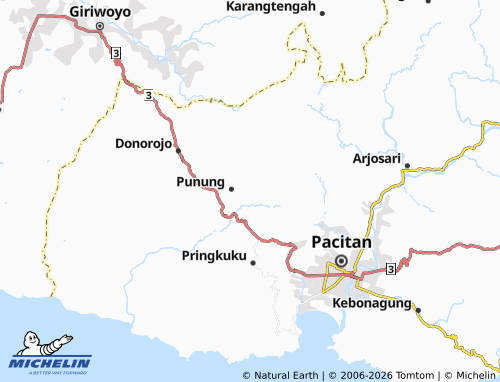 MICHELIN Mendolo Kidul map - ViaMichelin