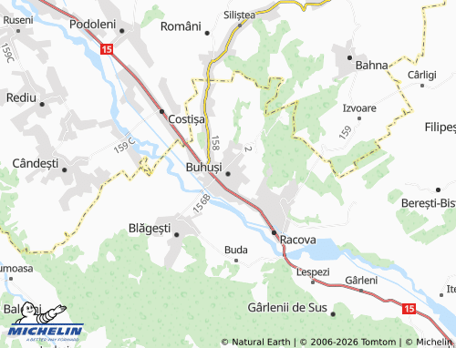 Carte MICHELIN Buhuși - ViaMichelin