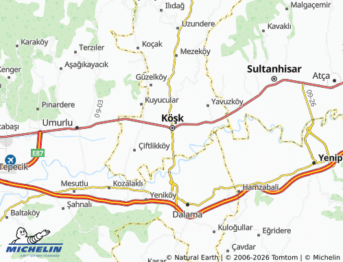 MICHELIN Serdaroğlu map - ViaMichelin