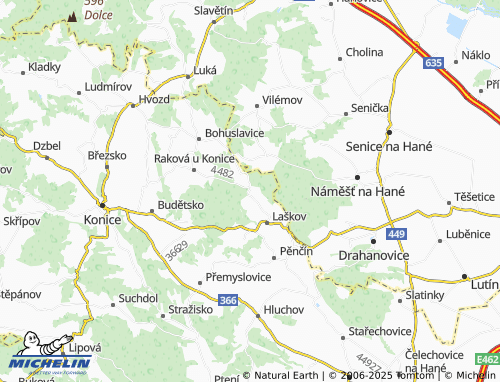 MICHELIN Krakovec map - ViaMichelin