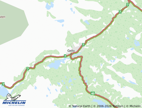 Carte MICHELIN Geilo - ViaMichelin