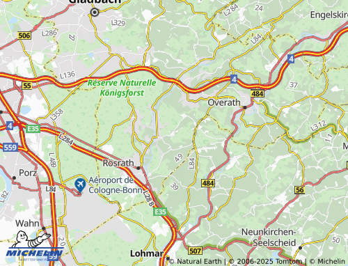 MICHELIN Brünsbach map - ViaMichelin