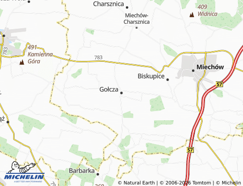 MICHELIN Gołcza map - ViaMichelin