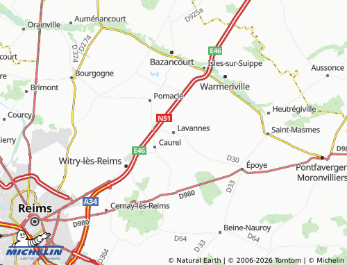 Mapa MICHELIN Lavannes - ViaMichelin