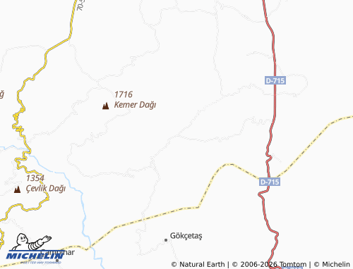Mapa MICHELIN Cerit - ViaMichelin
