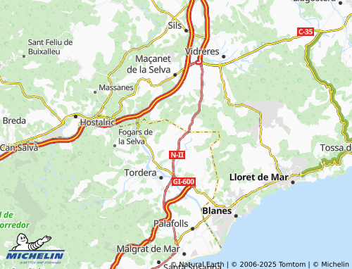 MICHELIN Terrabrava map - ViaMichelin