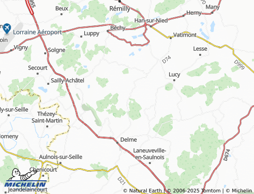 Carte MICHELIN Bacourt - ViaMichelin