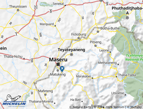 Mapa MICHELIN Berea - ViaMichelin