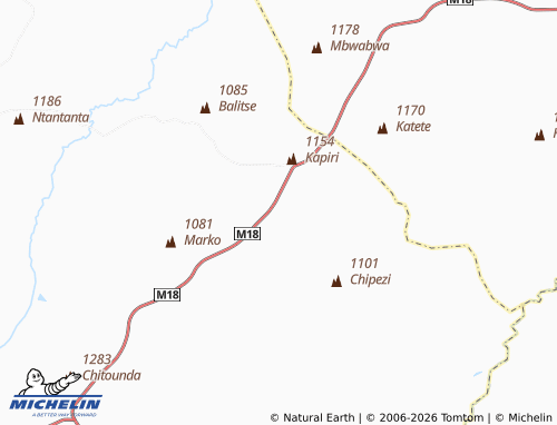 Mappa MICHELIN Kapiri - ViaMichelin