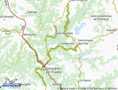 Mappa MICHELIN Campouriez - ViaMichelin