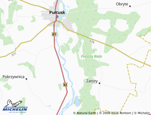 MICHELIN Borsuki-Kolonia map - ViaMichelin