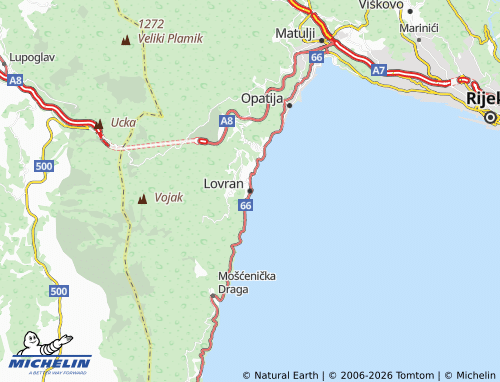 Mapa MICHELIN Lovran - ViaMichelin